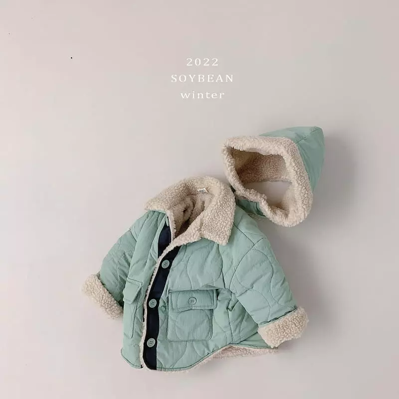 Soybean - Korean Children Fashion - #childrensboutique - Fleece Hoody Hat - 5