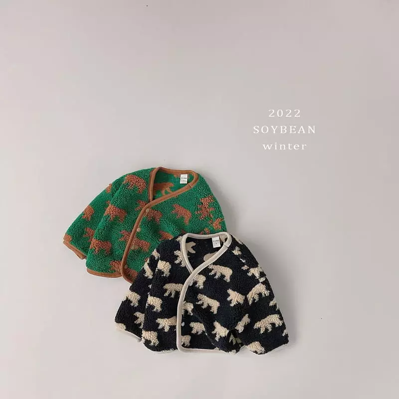 Soybean - Korean Children Fashion - #childrensboutique - Boxy Dino Bbogle Jacket - 9
