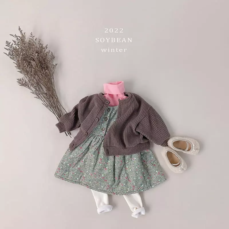 Soybean - Korean Children Fashion - #childrensboutique - Rib Padding One-piece - 2