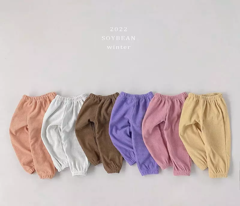 Soybean - Korean Children Fashion - #childrensboutique - Fleece Rib Pants