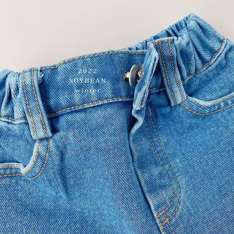 Soybean - Korean Children Fashion - #childrensboutique - Fleece Standard Jeans - 12