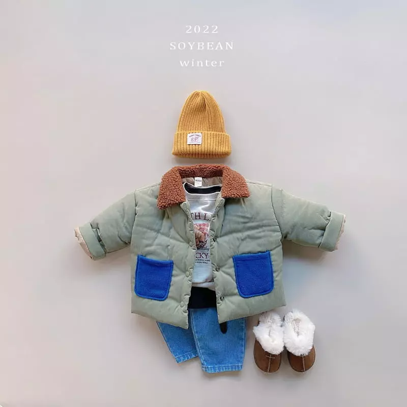 Soybean - Korean Children Fashion - #designkidswear - Fleece Daily Jeans - 8