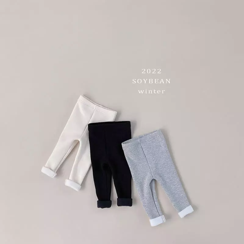 Soybean - Korean Children Fashion - #designkidswear - Fleece Daily Leggings