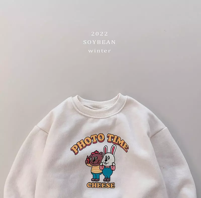 Soybean - Korean Children Fashion - #designkidswear - Fleece Photo Time Top Bottom Set - 11