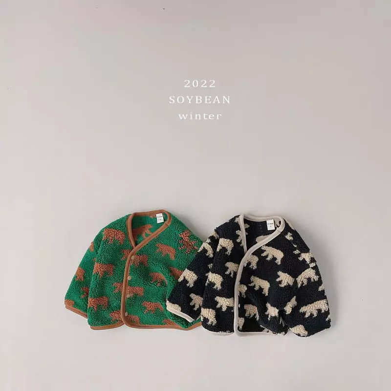 Soybean - Korean Children Fashion - #designkidswear - Boxy Dino Bbogle Jacket - 10