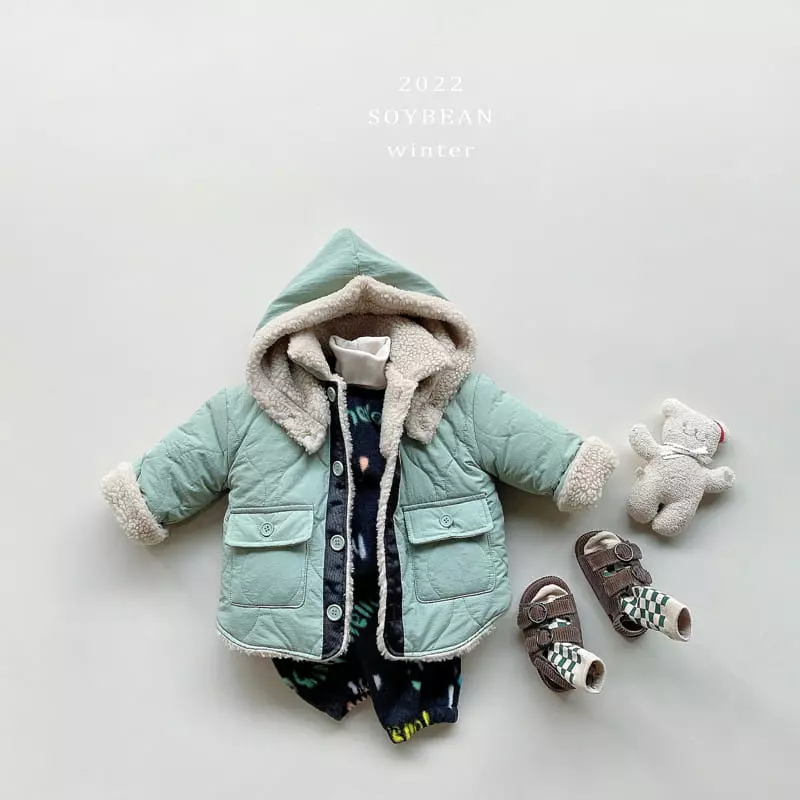 Soybean - Korean Children Fashion - #designkidswear - Hello Fleece Top Bottom Set - 6