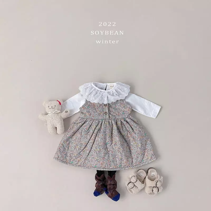 Soybean - Korean Children Fashion - #designkidswear - Rib Padding One-piece - 3
