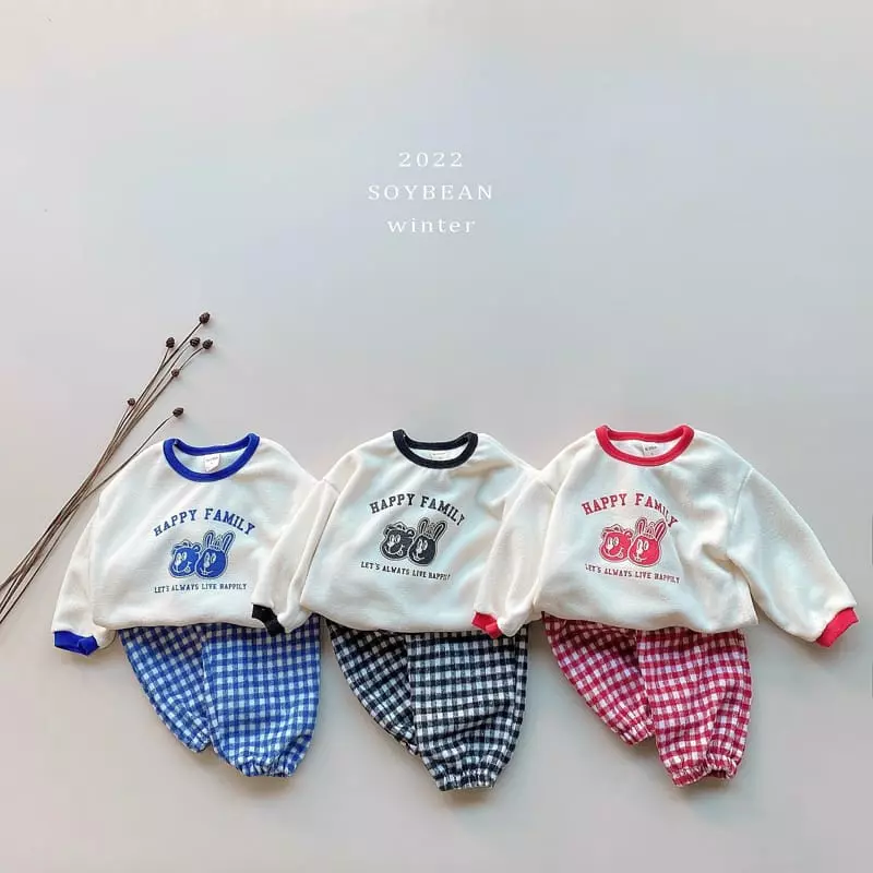 Soybean - Korean Children Fashion - #discoveringself - Happy Top Bottom Set - 5