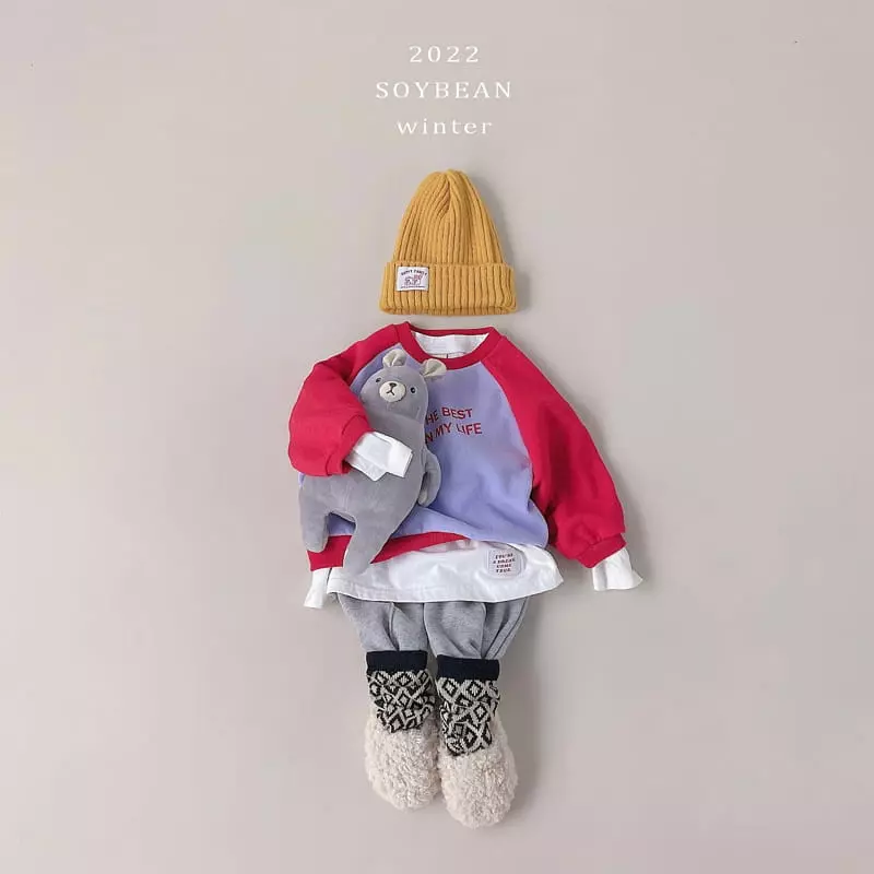 Soybean - Korean Children Fashion - #discoveringself - Fleece Raglan Sweatshirt - 4