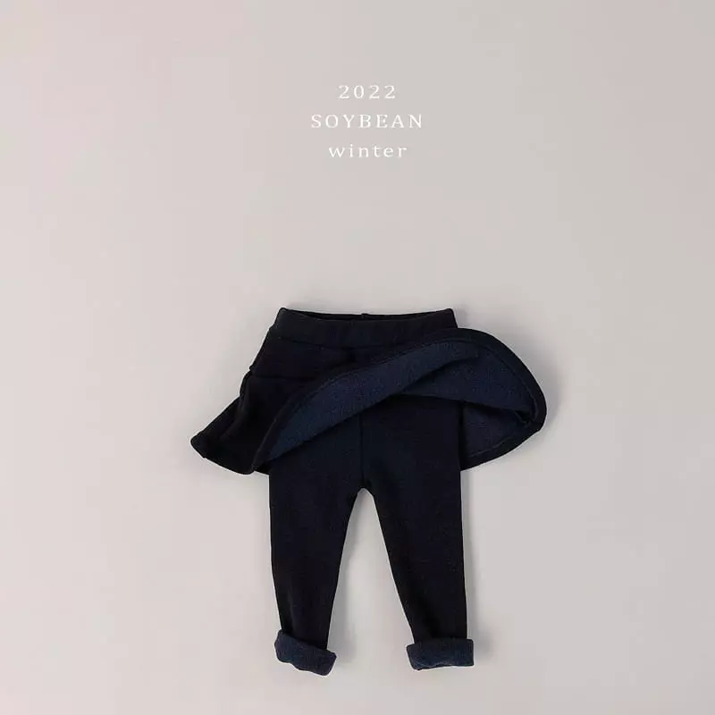 Soybean - Korean Children Fashion - #kidsshorts - Fleece Skirt Leggings - 5