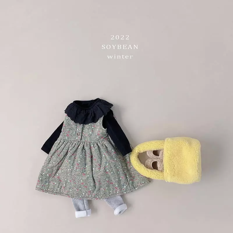 Soybean - Korean Children Fashion - #kidsshorts - Fleece Jicki Frill Tee - 2