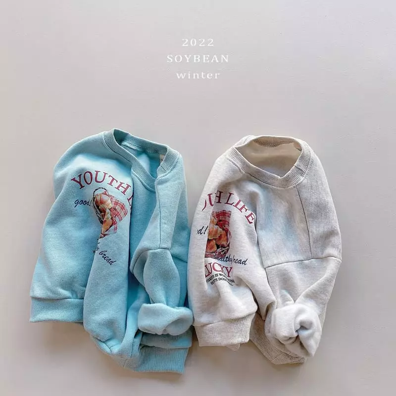 Soybean - Korean Children Fashion - #kidsshorts - Fleece Bread Sweatshirt - 12