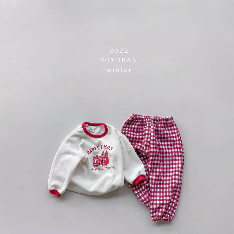 Soybean - Korean Children Fashion - #kidsstore - Happy Top Bottom Set - 8