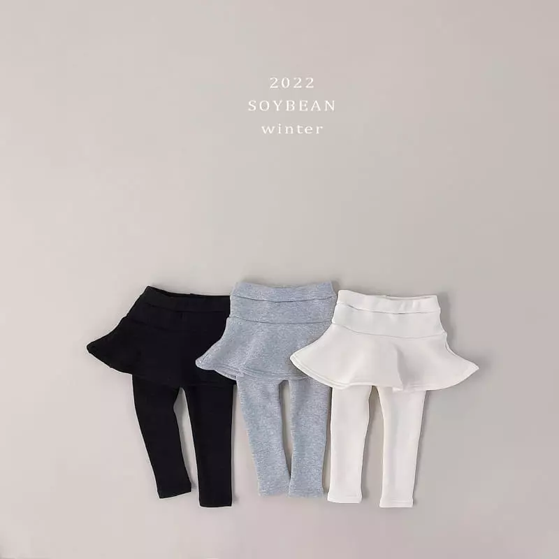 Soybean - Korean Children Fashion - #kidsstore - Fleece Skirt Leggings - 6