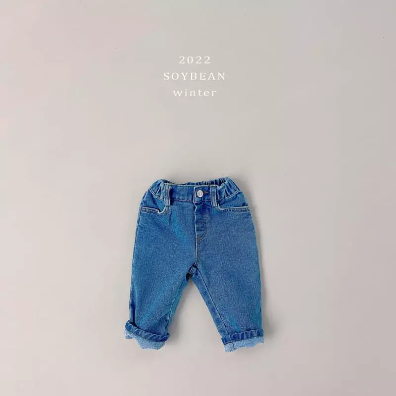 Soybean - Korean Children Fashion - #kidsstore - Fleece Standard Jeans
