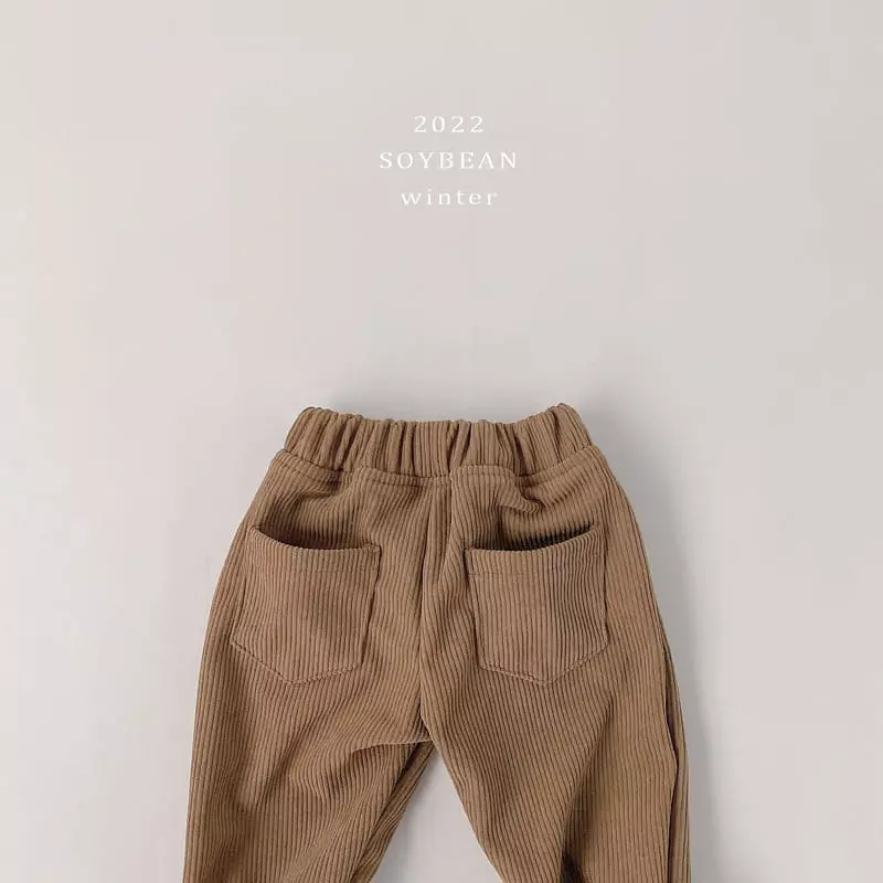 Soybean - Korean Children Fashion - #kidzfashiontrend - Rib Fleece Pants - 10