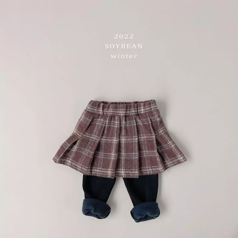 Soybean - Korean Children Fashion - #littlefashionista - Fleece Tennis Skirt Leggings - 11