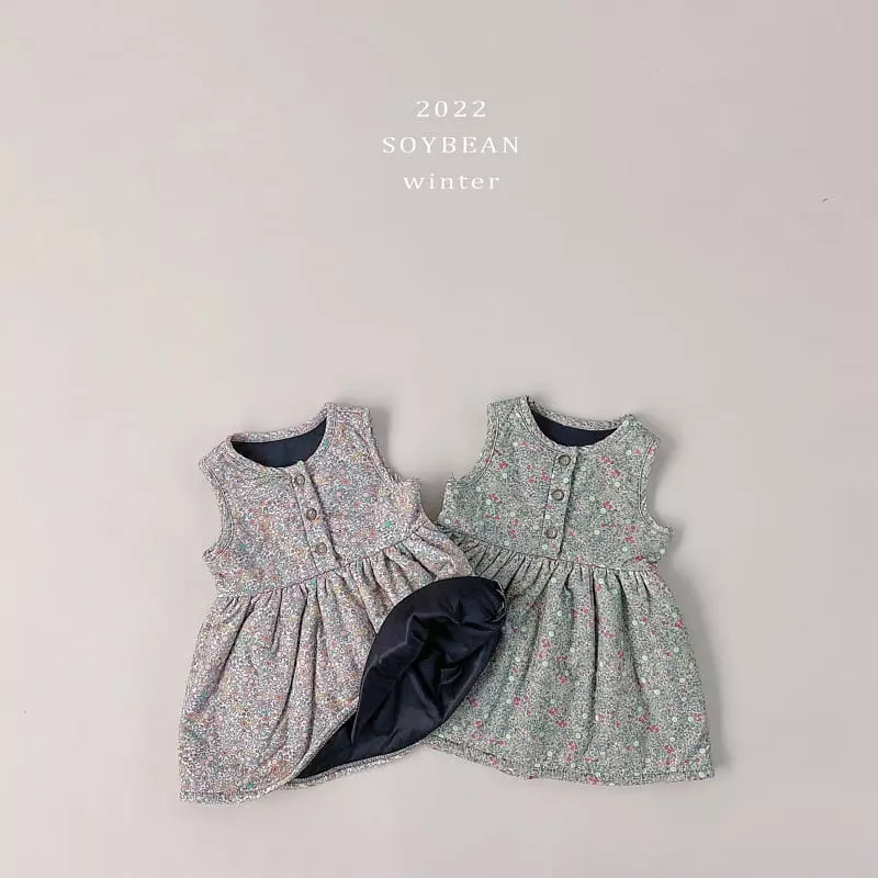 Soybean - Korean Children Fashion - #littlefashionista - Rib Padding One-piece - 10
