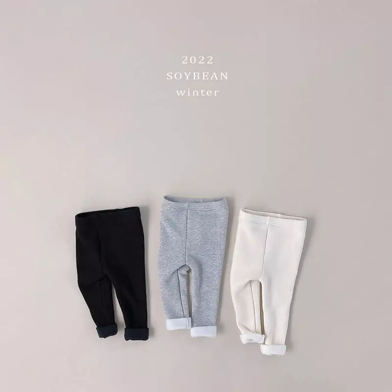 Soybean - Korean Children Fashion - #magicofchildhood - Fleece Daily Leggings - 9