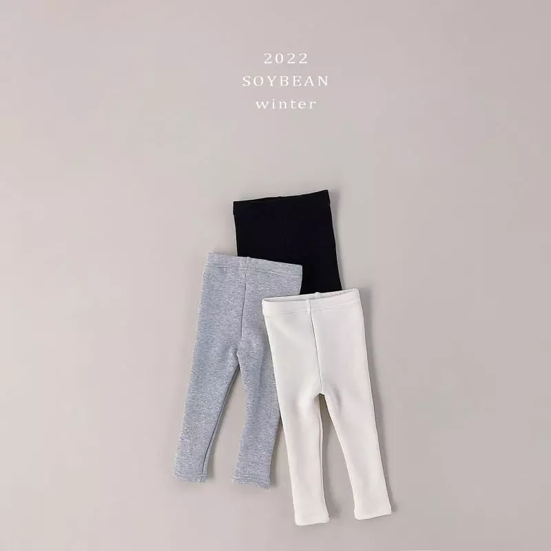 Soybean - Korean Children Fashion - #minifashionista - Fleece Daily Leggings - 10