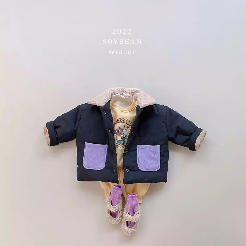 Soybean - Korean Children Fashion - #minifashionista - Fleece Photo Time Top Bottom Set - 6