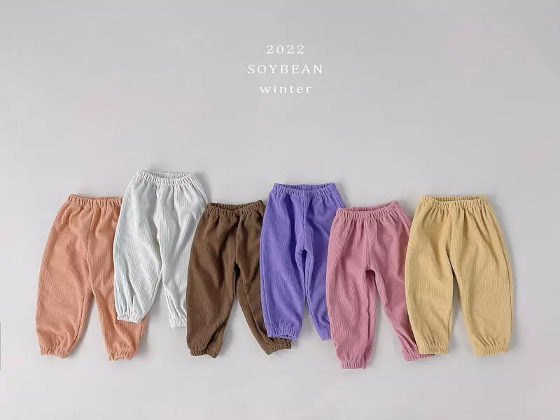 Soybean - Korean Children Fashion - #prettylittlegirls - Fleece Rib Pants - 12