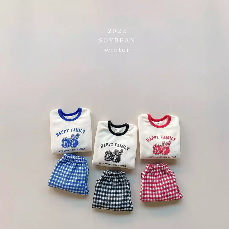 Soybean - Korean Children Fashion - #stylishchildhood - Happy Top Bottom Set