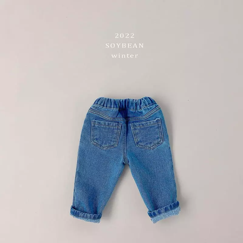 Soybean - Korean Children Fashion - #toddlerclothing - Fleece Standard Jeans - 9