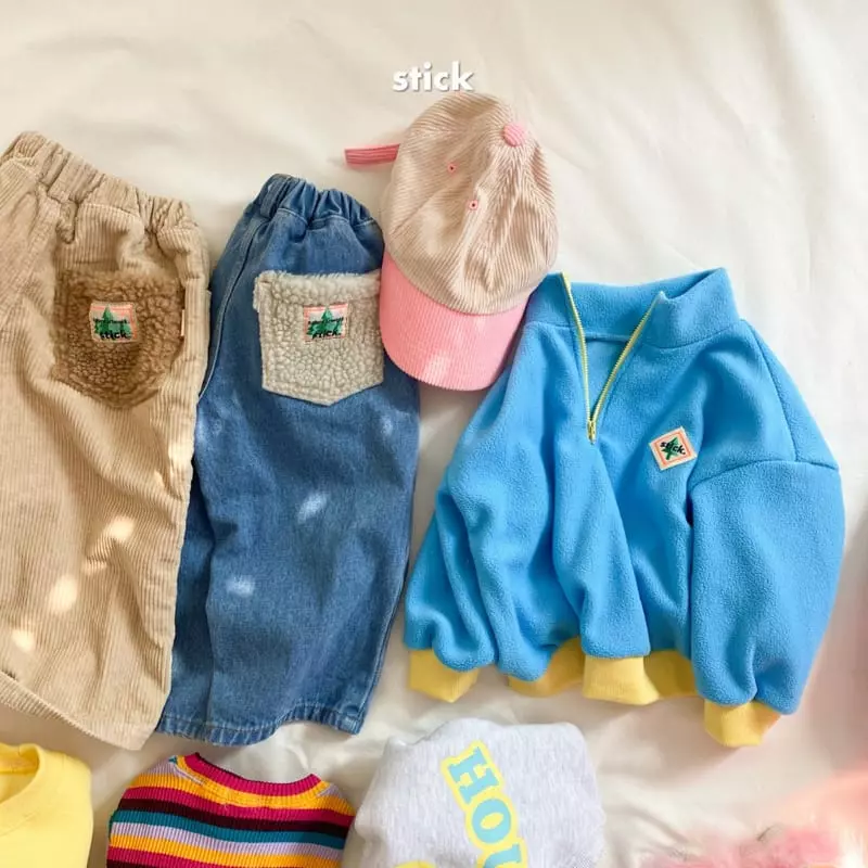Stick - Korean Children Fashion - #Kfashion4kids - Puzzle Fleece Half Zip-up - 12