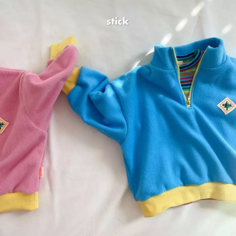 Stick - Korean Children Fashion - #stylishchildhood - Puzzle Fleece Half Zip-up - 4