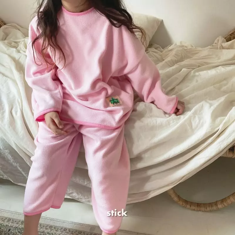 Stick - Korean Children Fashion - #childrensboutique - Fleece Pajama Set - 10