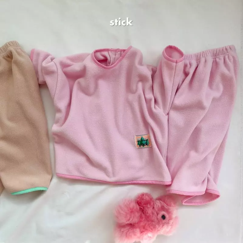 Stick - Korean Children Fashion - #kidsstore - Fleece Pajama Set