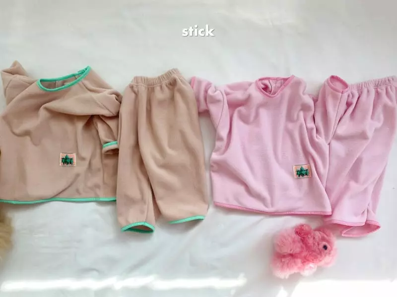 Stick - Korean Children Fashion - #kidzfashiontrend - Fleece Pajama Set - 2