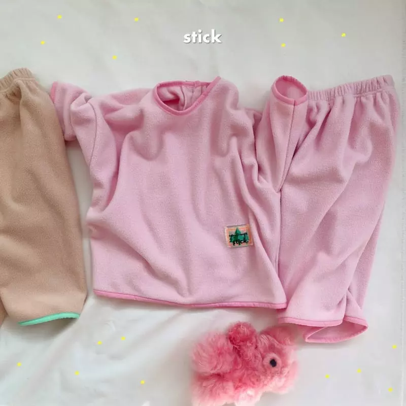 Stick - Korean Children Fashion - #magicofchildhood - Fleece Pajama Set - 5