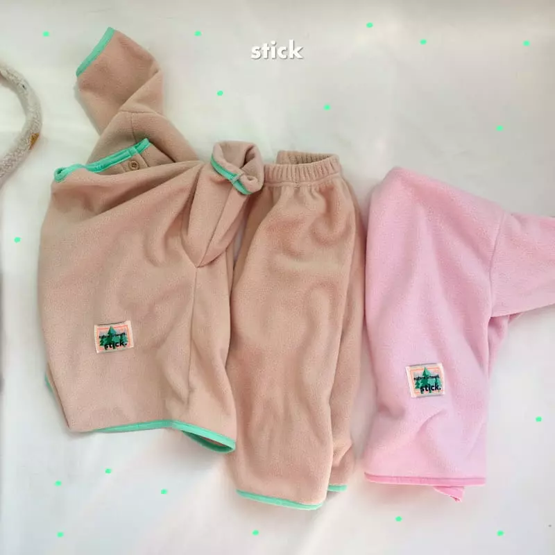 Stick - Korean Children Fashion - #minifashionista - Fleece Pajama Set - 6