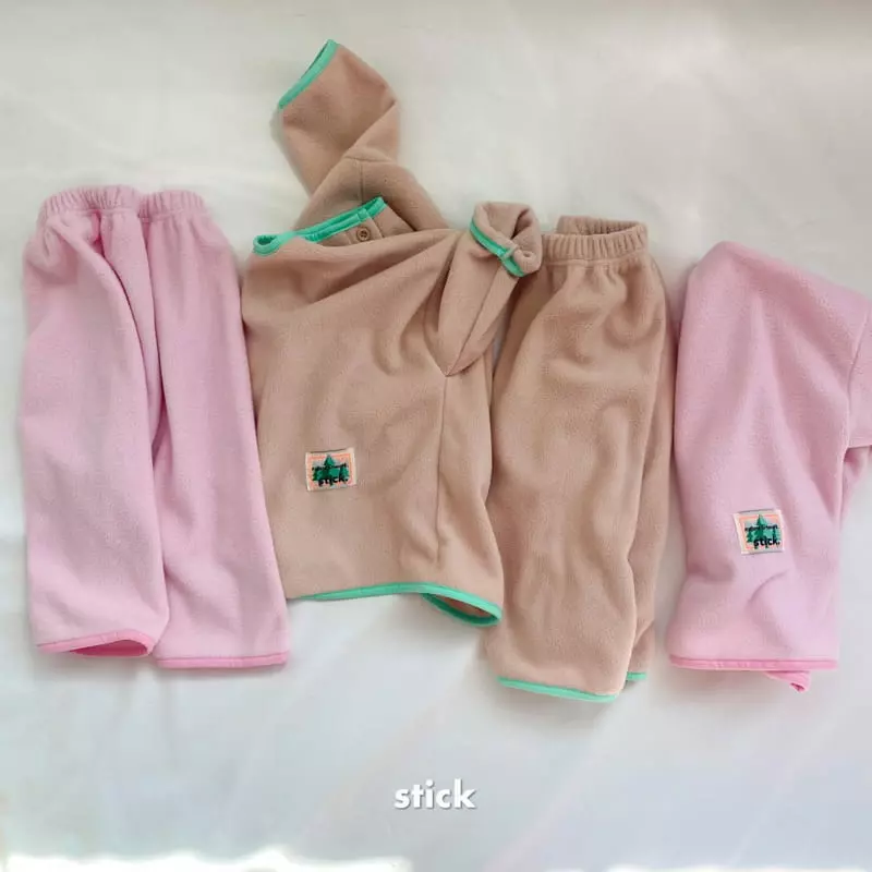Stick - Korean Children Fashion - #prettylittlegirls - Fleece Pajama Set - 7