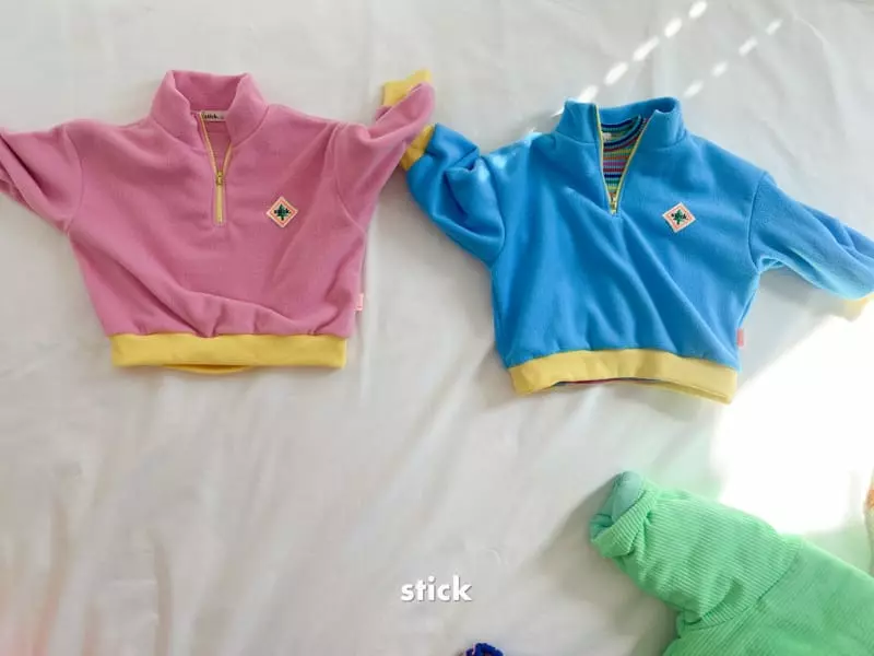 Stick - Korean Children Fashion - #stylishchildhood - Puzzle Fleece Half Zip-up - 3