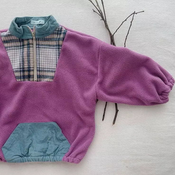 Studio M - Korean Children Fashion - #Kfashion4kids - BB Check Color Zip-up - 3