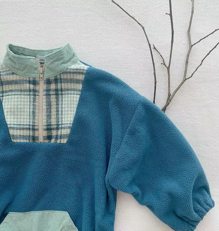 Studio M - Korean Children Fashion - #childofig - BB Check Color Zip-up - 8