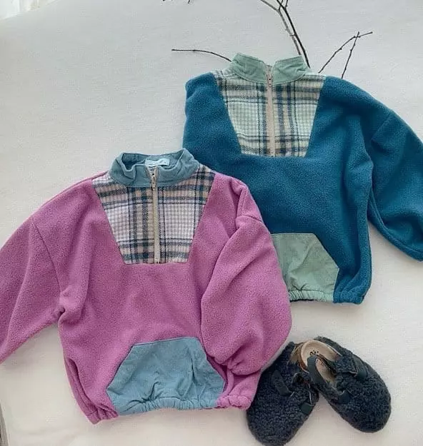 Studio M - Korean Children Fashion - #discoveringself - BB Check Color Zip-up - 12