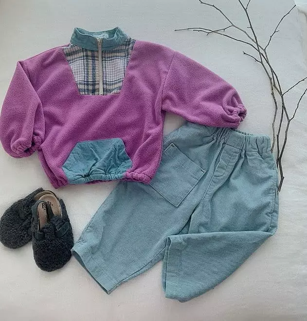 Studio M - Korean Children Fashion - #kidzfashiontrend - BB Check Color Zip-up - 2