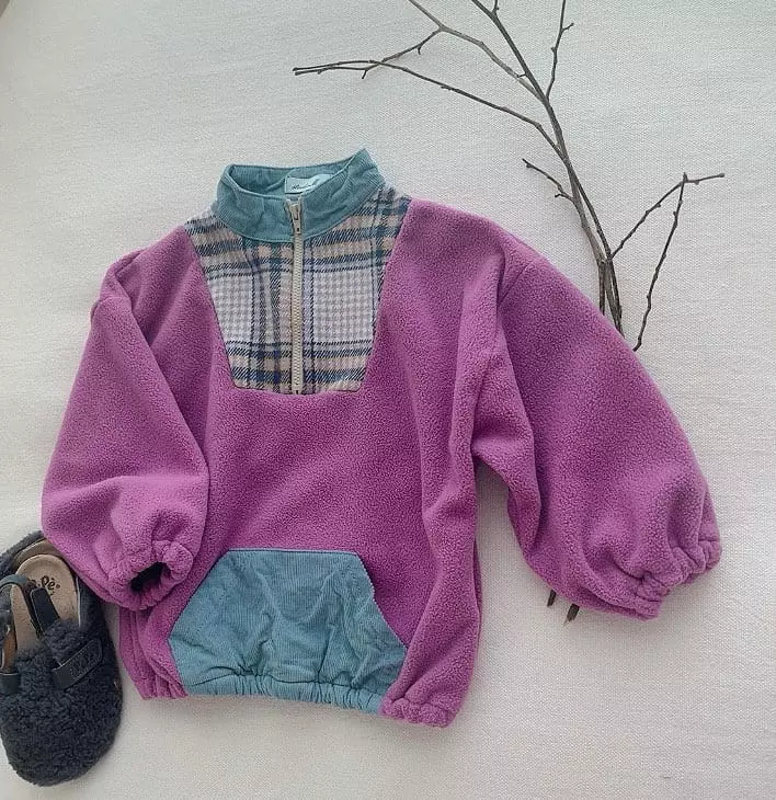 Studio M - Korean Children Fashion - #Kfashion4kids - BB Check Color Zip-up - 4