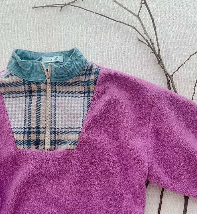 Studio M - Korean Children Fashion - #minifashionista - BB Check Color Zip-up - 6