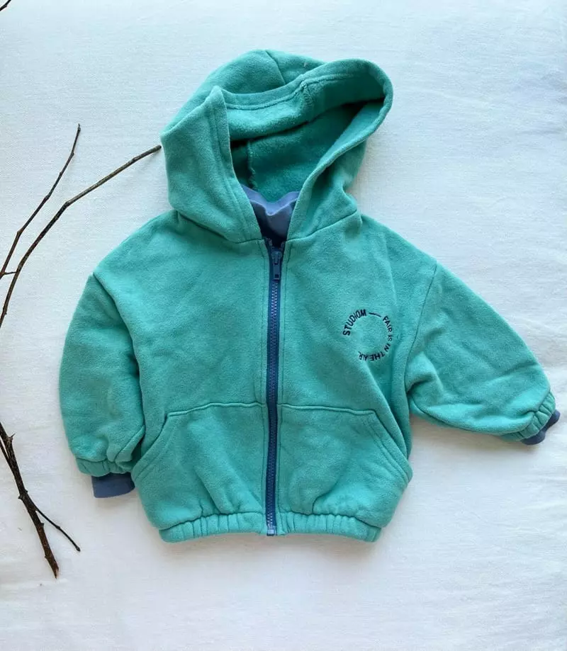 Studio M - Korean Children Fashion - #minifashionista - Rookie Fleece Hoody Zip-up - 2