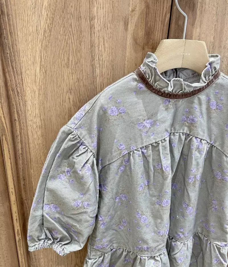 Studio M - Korean Children Fashion - #minifashionista - Shalot Paint One-piece - 12