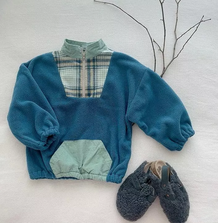 Studio M - Korean Children Fashion - #prettylittlegirls - BB Check Color Zip-up - 7