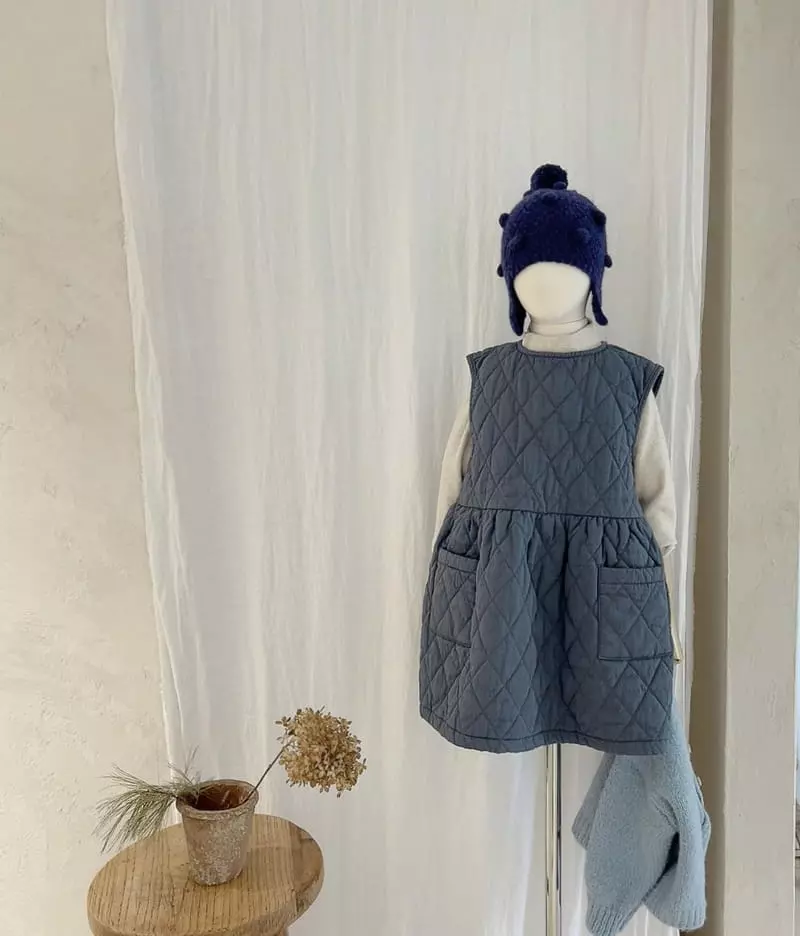 Studio M - Korean Children Fashion - #todddlerfashion - Yarn Quilting One-piece - 5