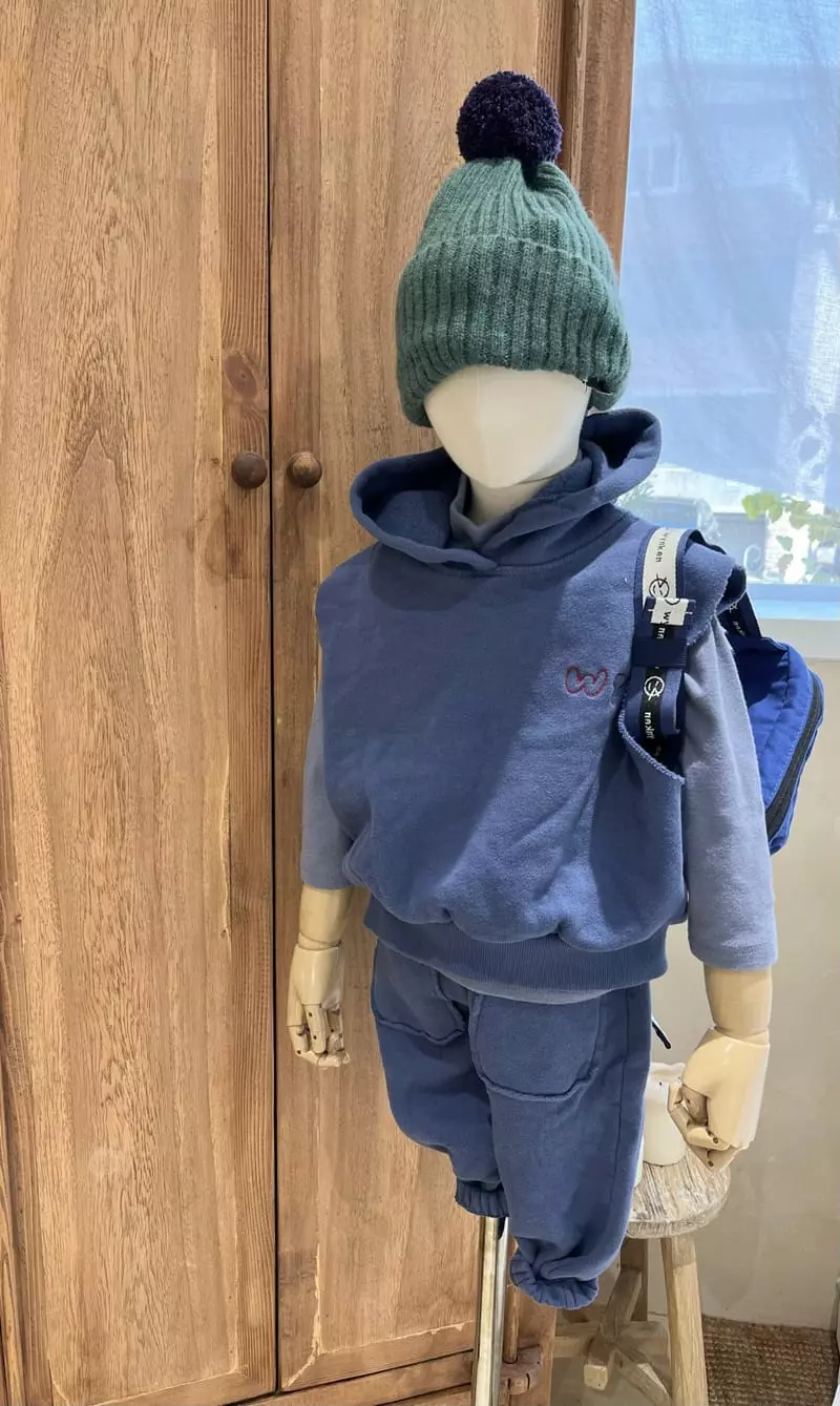 Studio M - Korean Children Fashion - #toddlerclothing - W Vest Hoody - 10