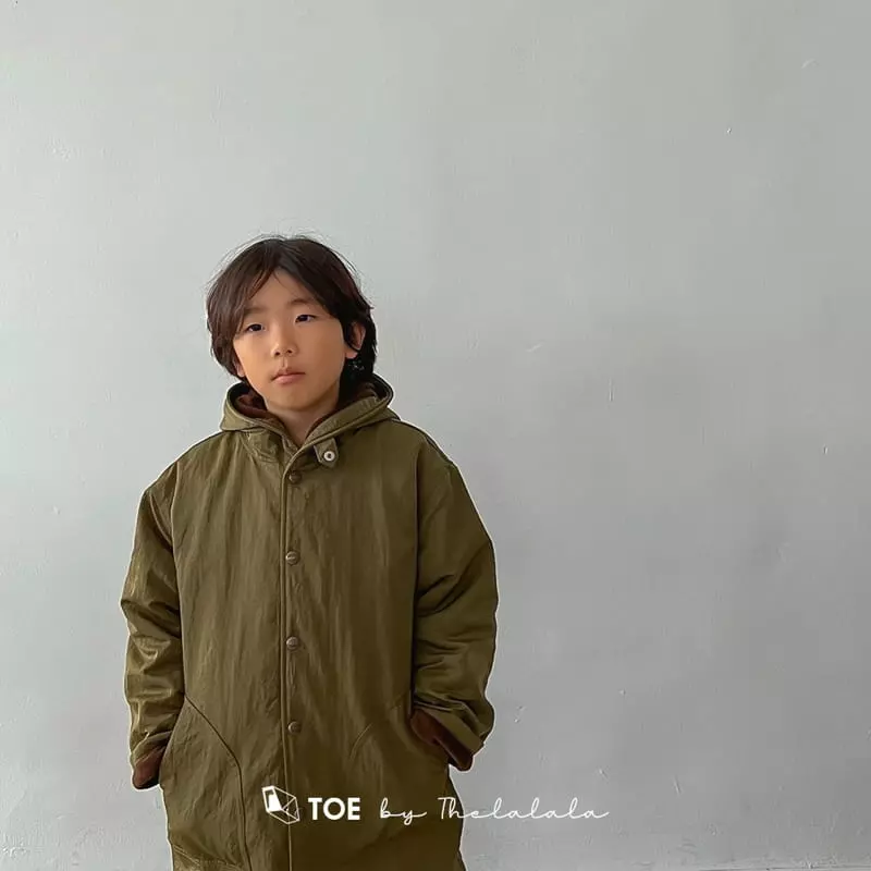 TOE - Korean Children Fashion - #childrensboutique - Happy Twill Hoody Field Jacket - 7