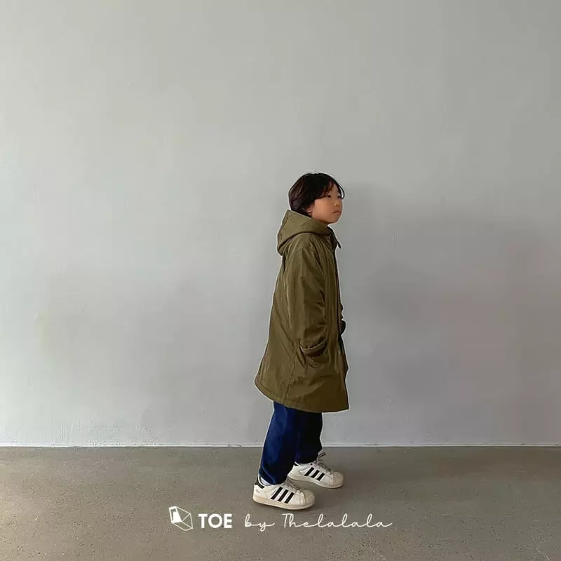 TOE - Korean Children Fashion - #kidsstore - Happy Twill Hoody Field Jacket - 12